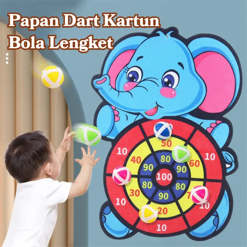 Mainan Anak Panah Bola Lengket Target, Permainan Lempar Target Edukasi Interaktif Orangtua & Anak, Olahraga Dalam Ruangan, Hadiah Ulang Tahun untuk Anak Laki Perempuan