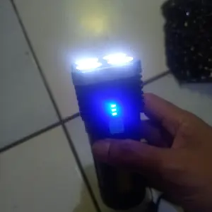 SENTER LED CAS super terang tahan lama Senter 4 LED COB Senter 4 Mode Jarak Jauh Senter Camping