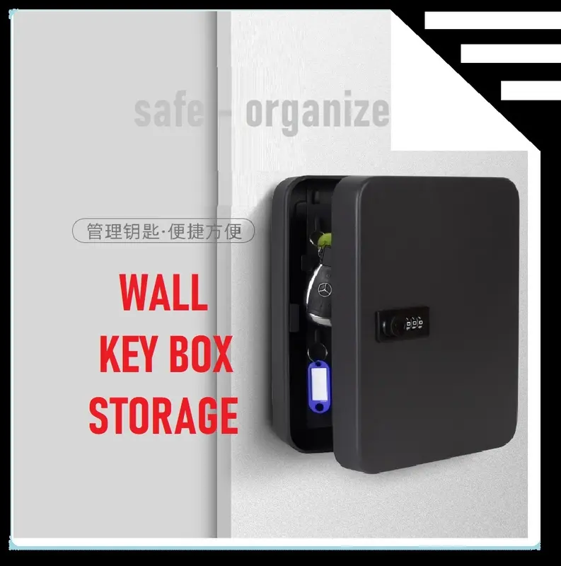 Key Box dengan kode tempat penyimpanan kotak kunci 48 slot kunci - KEY BOX BESI 1