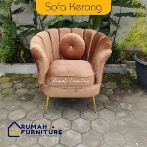 Sofa Kerang 1 seater /Sofa kekinian/sofa wedding/sofa ruang tamu/sofa minimalis/sofa aesthetic/sofa