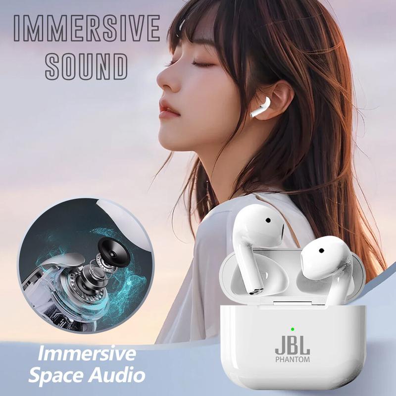 Tai Nghe Nhét Tai Nghe Không Dây JBL Phantom Pro 4 Tai Nghe Bluetooth 5.3 Âm Thanh Nổi HiFi Tai Nghe Trong Tai Micrô Khử Tiếng Ồn ENC Tai Nghe Chơi 40H Có Hộp Đựng Mini Tai Nghe Chống Nước Có Sạc Type C