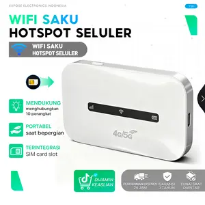 Portabel Wifi Router ALL Operator SIM Card 4G/5G 150Mbps Rural No Signal General Use Dengan Sim Card Slot dan Garansi 3 Tahun
