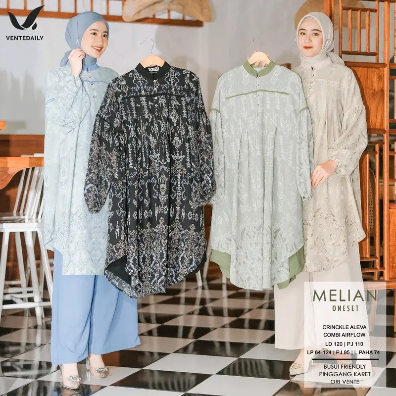 Sisol - [Beli Lokal] Melian One Set Tunik + Celana Ori Vente Daily 0