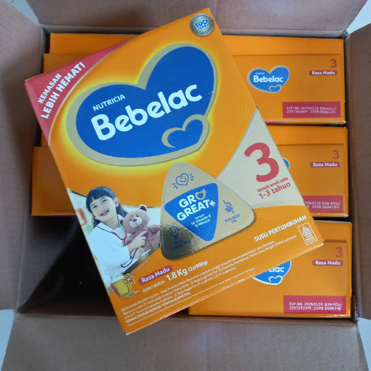 Bebelac 3 Rasa Vanila dan Madu 1800g