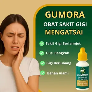 GUMORA Herbal Oil untuk Sakit Gigi & Gusi Bengkak - Menghilangkan Sakit Gigi secara cepat Paling Ampuh