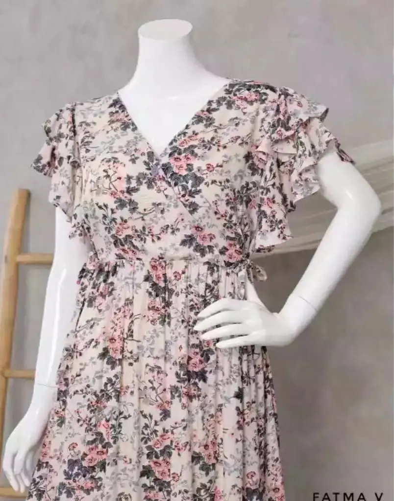 COD GRATIS ONGKIR | Daster Motif Bunga Pakaian Wanita Dewasa Ukuran JUMBO bahan rayon premium Busui Dress Kancing Kimono Midi Rempel Nyaman Panjang Samping Harian daster  adem Santai Lembut Bumil Tidur Pendek daster  hits