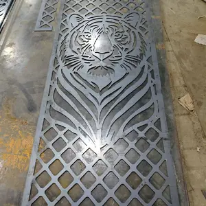 Plat Laser Cutting Motif Custom ukuran 60X120 cm tebal plat 1 mm Outdoor