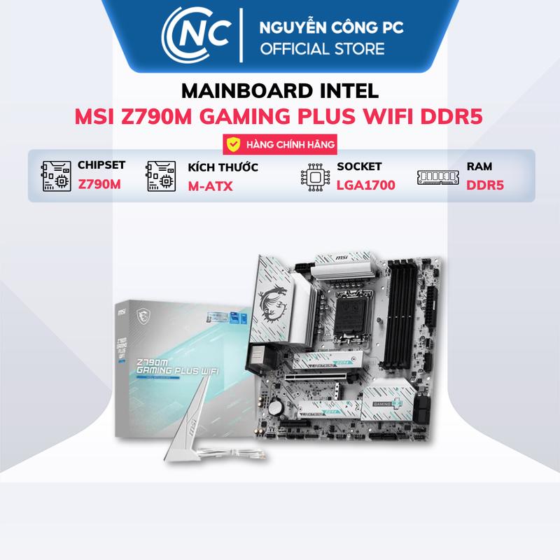 Mainboard MSI Z790M GAMING PLUS WIFI (LGA1700, Z790, mATX, DDR5) - BH 36 tháng