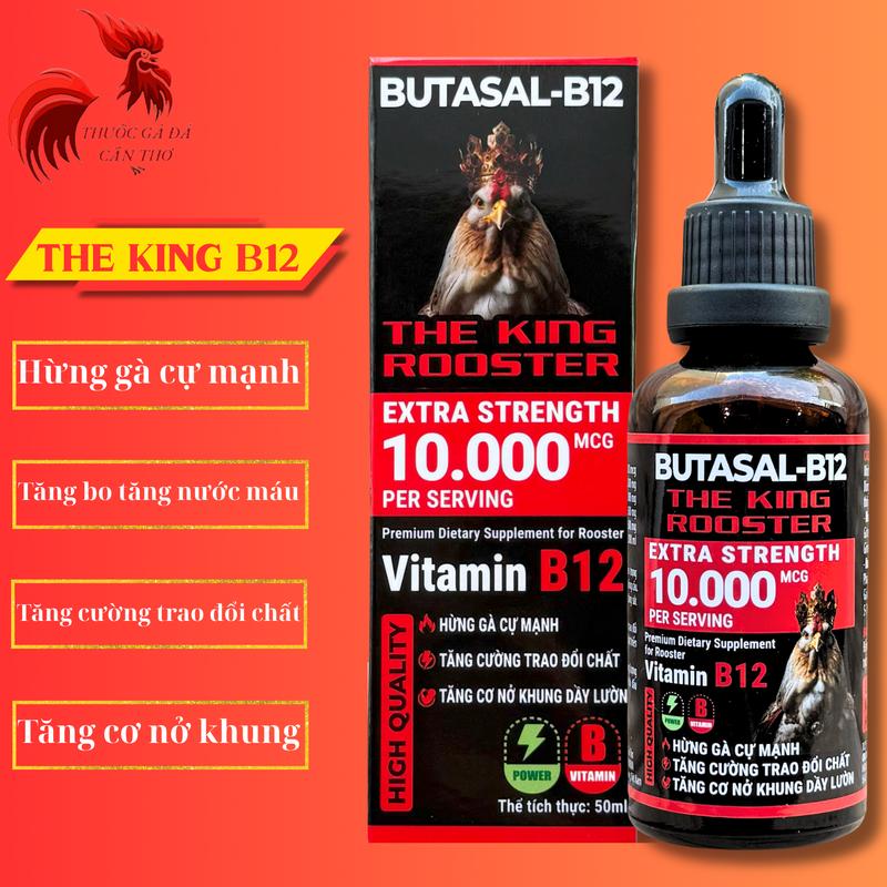 The King 10.000mcg nuôi gà chế độ tăng bo, nở khung tăng nước máu hừng gà (50ml)
