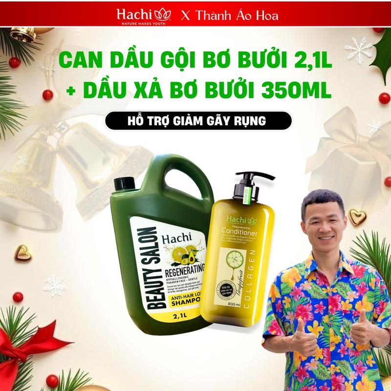  Can Dầu Gội+Dầu Xả Bơ Bưởi Hỗ Trợ Giảm Rụng Regenerating Hachi Chính Hãng 2.1 Lít  Dầu Gội Dầu Xả Women Nữ Chăm sóc tóc 