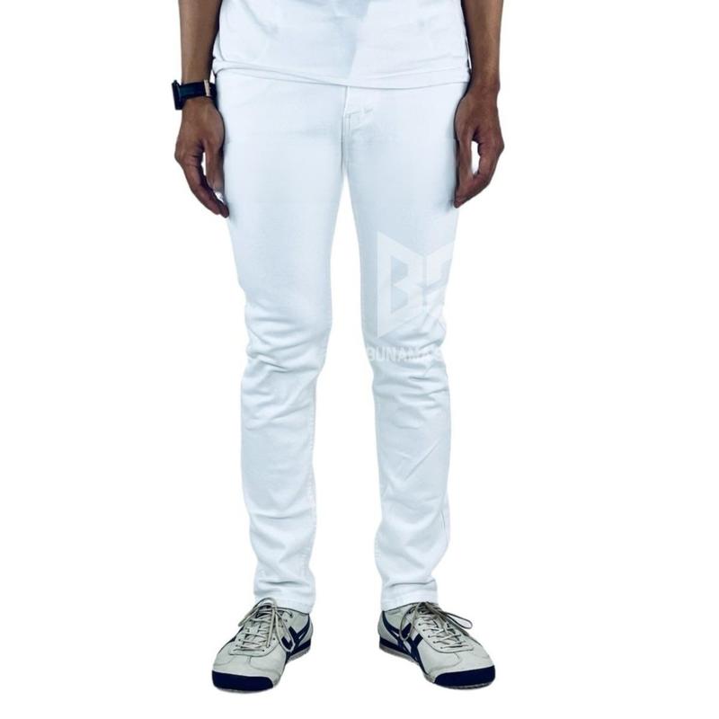 Product Introduction of CELANA PANJANG JEANS DENIM PUTIH SLIM FIT STRETCH SLIM FIT SKINNY Nyaman Santai Pria Muda Biru Hitam Celana Panjang 2