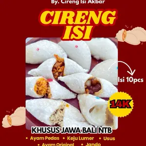 CIRENG isi AYAM ORIGINAL KECIL / Tidak pedas isi 10pcs cireng uk 7cm