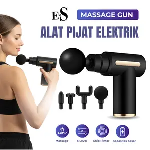 EMS Office Store Alat Pijat Elektrik 4 Kepala Mata Pijat Massage Gun Electic