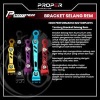 Gambar PROPER FITITING BRACKET SELANG REM 45 MM - PURPLE dari Proper Racing Line Kota Administrasi Jakarta Utara 2 Tokopedia