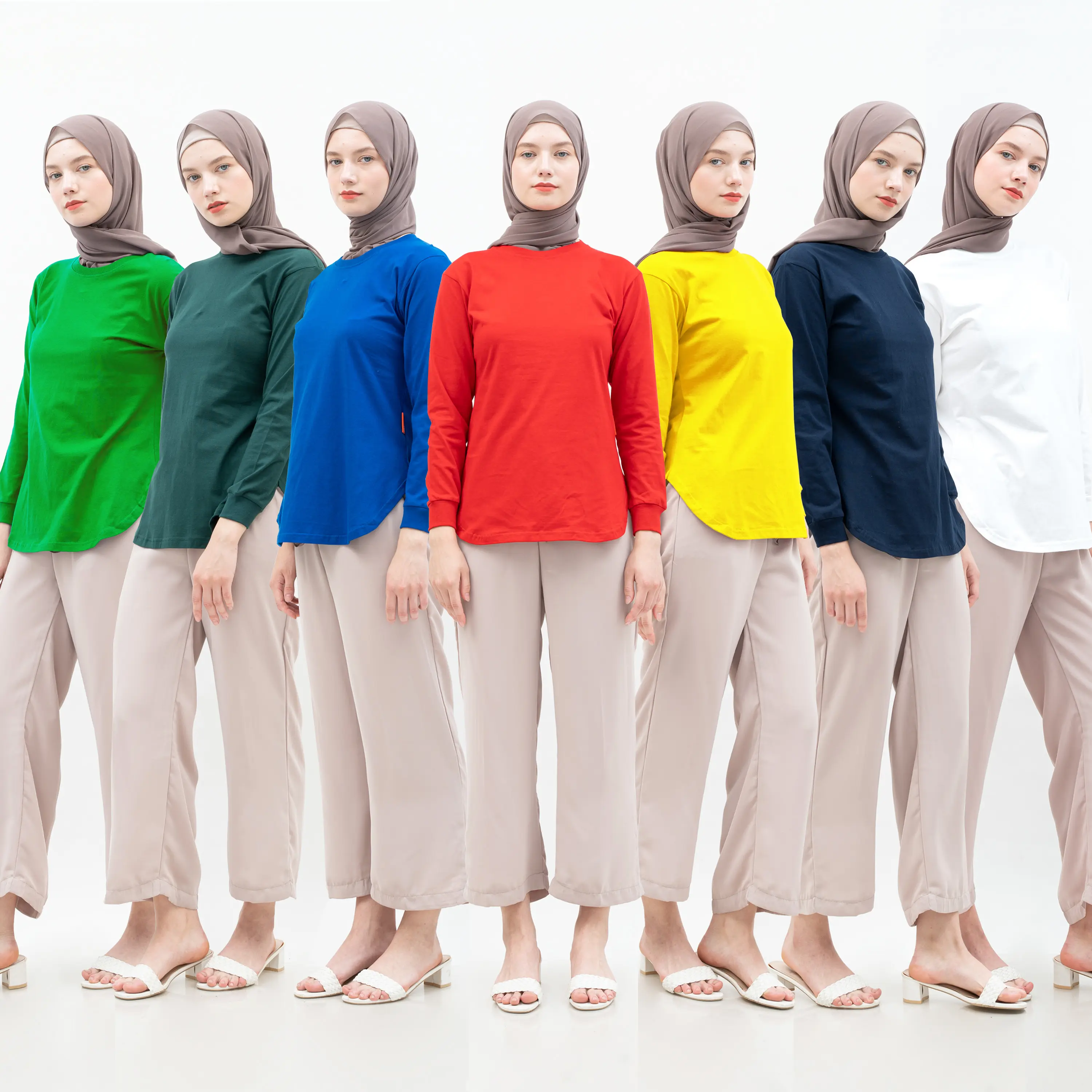 Kaos Polos Oval Wanita Terlaris Kekinian - Cotton Combed 24s - Lembut Nyaman Panjang Katun Tshirt