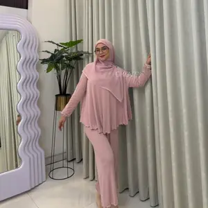 GStyle One Set Zoya Series - Koleksi Terbaru Desain Elegan & Modern Bahan Knit Ukuran Ld 120 Lp 70 Warna Broken White Brown Cinamon Hitam Burgundy Blue Denim Abu Misty Cookies Nude Pink