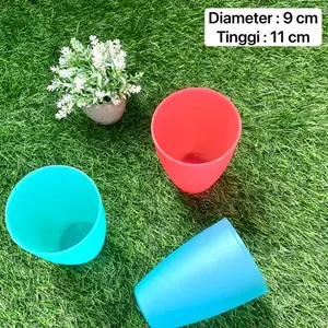 6 pcs Gelas Minum Cangkir Plastik Alaska Asoka Kh Minuman