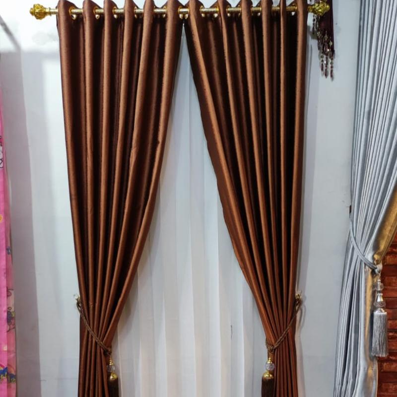 Gorden polos minimalis bahan blackout untuk pintu dan jendela Tali 5