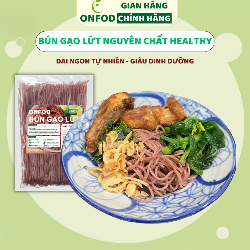  Bún gạo lứt hữu cơ huyết rồng ONFOD thức ăn healthy eat clean thực dưỡng ăn chay 250g 500g - Food 
