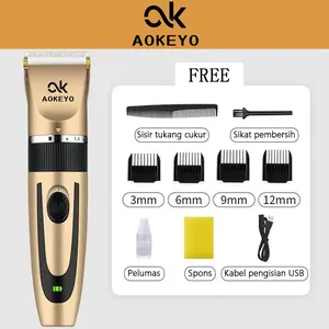 AOKEYO Alat Cukur Rambut Elektrik Hair Clipper Alat Potong Rambut Cliper Rambut Cordless Professional pemotong rambut Original Mesin Potong Rambut