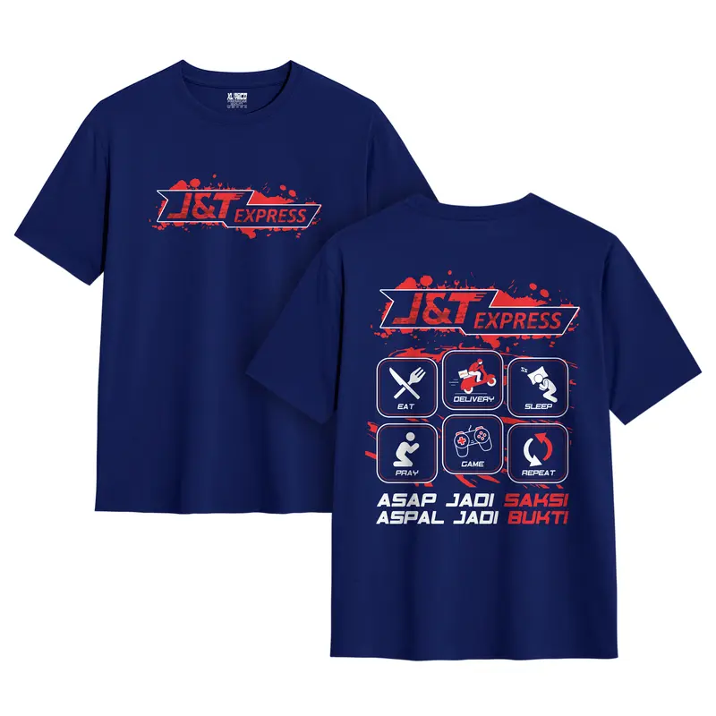 Kaos Kurir JNT Express Teman Sejalan T-shirt Distro Katun Combed 24s Baju Pria Wanita Dewasa 6