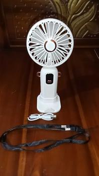 Product Review of CID39 Kipas Angin Lipat Mini Portable LED Display 5-Speed Wind Adjustment Kipas Genggam Kipas Kecil Foldable from @**A 2