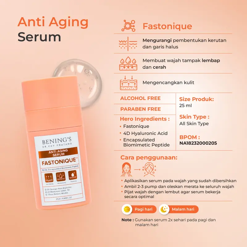 (Live Special dr. Oky Pratama) Bening's NEW Anti Aging Serum I Mengurangi Kerutan Wajah 1