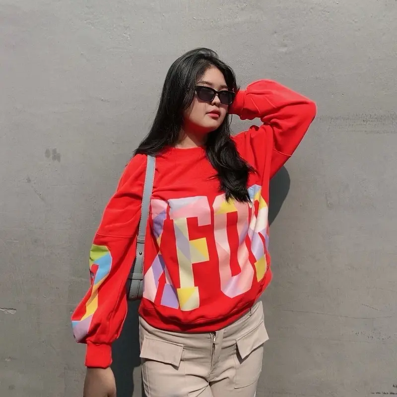 Oxford Series - Sweater Oxford Oversize - Sweater Aesthetic Bahan Katun Fleece - Crewneck Cewek Atasan Wanita 6