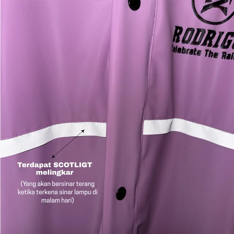 MANTOL JAS HUJAN GAMIS RODRIGO PREMIUM HIJABER JUMBO WATERPROOF TEBAL ELASTIS PVC 6