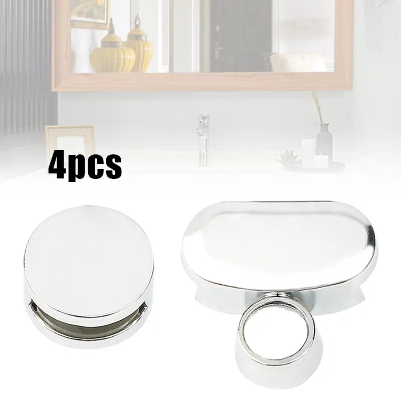 4pcs Penjepit Cermin Kaca / Klem Jepit Kacs Cermin Kamar Mandi 0