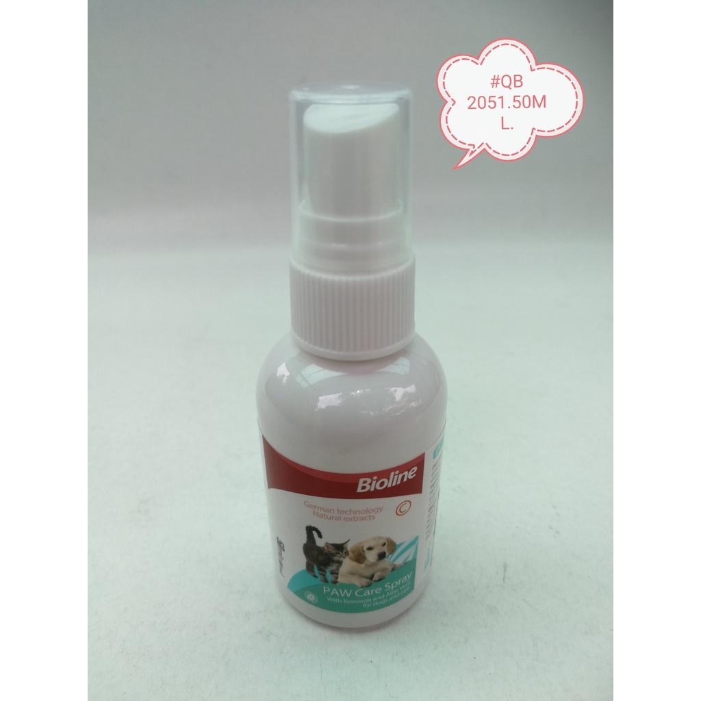 QB2051 Bioline Paw Care Spray 50ml Cat Dog Kitten Puppy Kucing Anjing