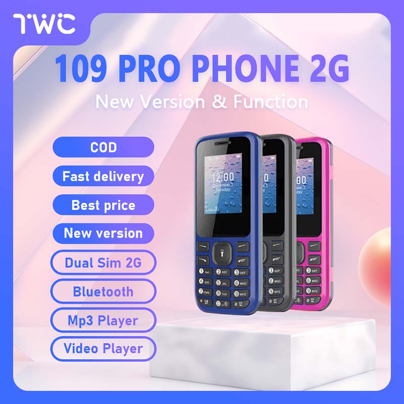 โทรศัพท์มือถือ TWC 109Pro 2G ฟีเจอร์โฟน 1020mAh อายุการใช้งานแบตเตอรี่ยาวนาน โหมดคู่ สแตนด์บายคู่ รอ