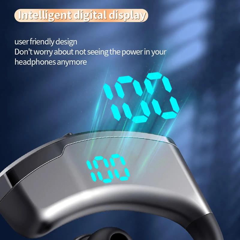 Tai nghe Bluetooth-compatible không dây V9 Pro, màn hình Led thông minh, tai nghe kinh doanh rảnh tay, móc tai, tai nghe nhét tai có micrô 6