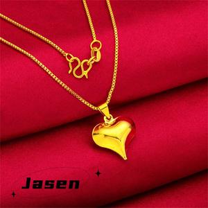 Kalung Hati Berkilat, Fesyen Wanita, Reka Bentuk Berongga, Baru pada 2024