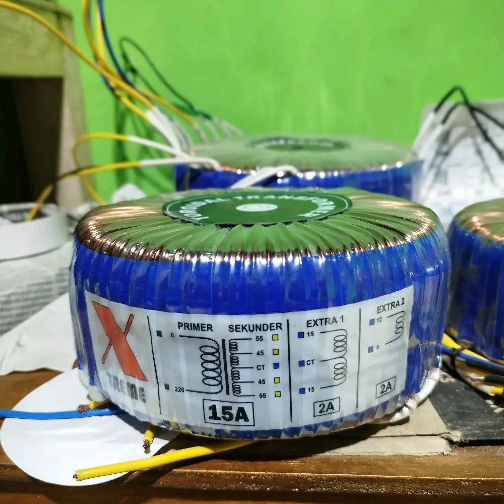 Trafo Donat/Toroid 15A Ct 55,45 Murni spek Balap Tembaga + baut