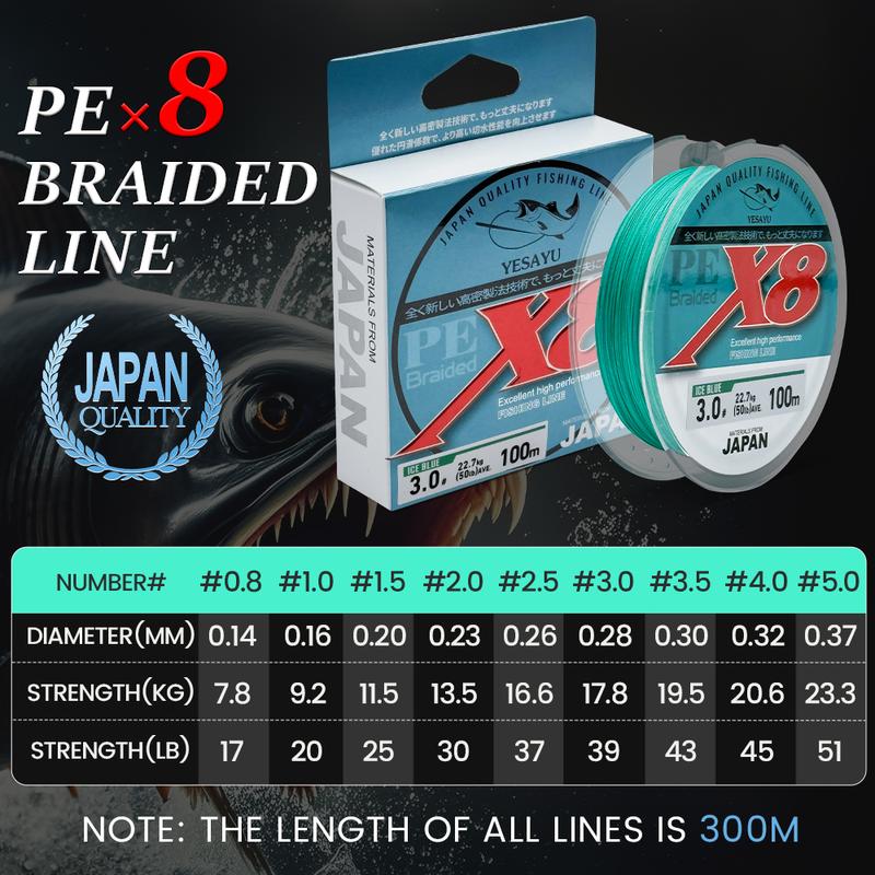 [OFFICIAL] Kastking 8 Senar Pancing (150M/10-60LB) Fishing Lines 8 Untaian Kepang Senar PE Multifilamen Kualitas Jepang Senar Utama Kekuatan Tinggi 8