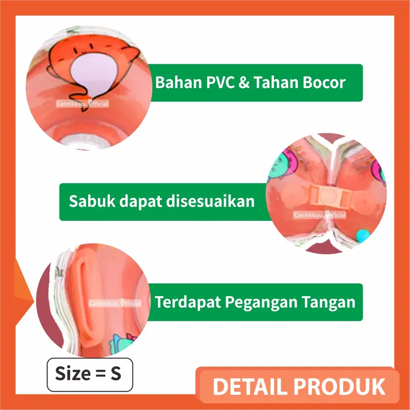 Pelampung Bayi Ban Renang Bayi Pelampung Renang Anak Ban Rompi Jaket Leher Renang Berenang Bayi Anak Duduk Perempuan Laki Laki Neck Ring Baby 4