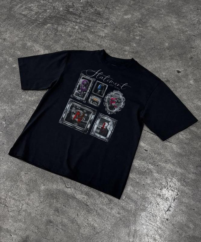 (COD) Baju Kaos Oversize Distro Pria dan Wanita Lengan Pendek Distro Baju Hitam Oversize Tshirt Distro 3