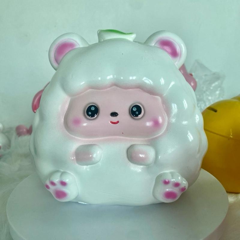 Heo đất cừu lá dễ thương| heo đất nhà sữa 4