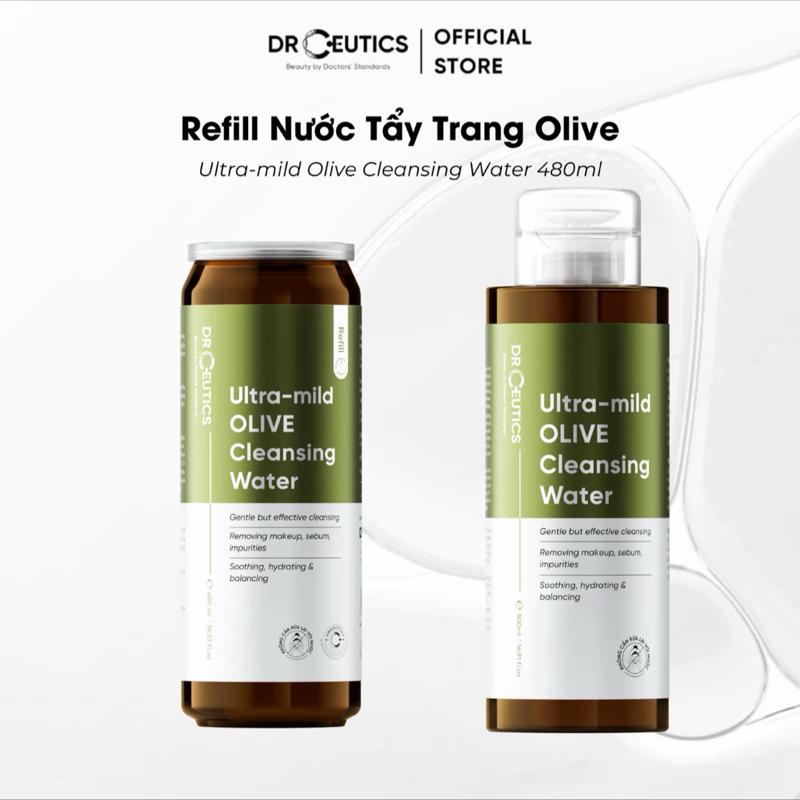   PHIÊN BẢN NÂNG CẤP  DRCEUTICS Nước Tẩy Trang DrCeutics Ultra Mild Olive Cleansing Water  480ml 500ml  
