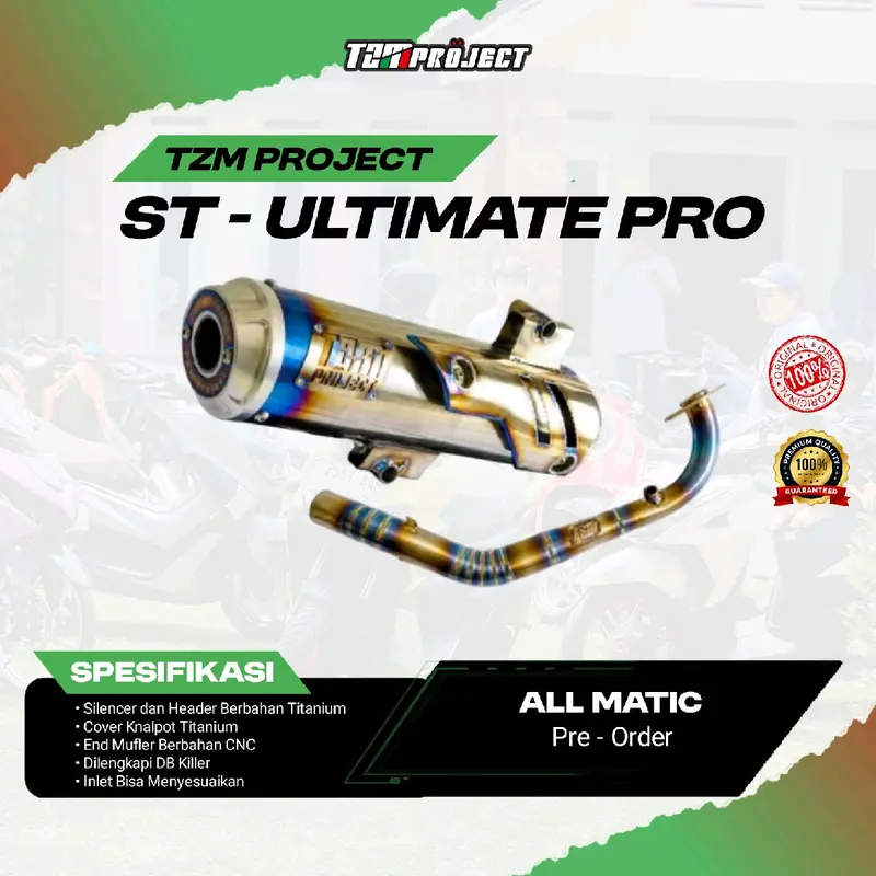TZM PROJECT - ST ULTIMATE PRO KNALPOT TITANIUM SERIES Motorcycle 0