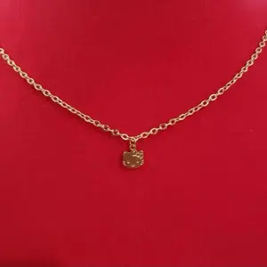 Kalung anak rantai nori liontin Gold titanium terbaru