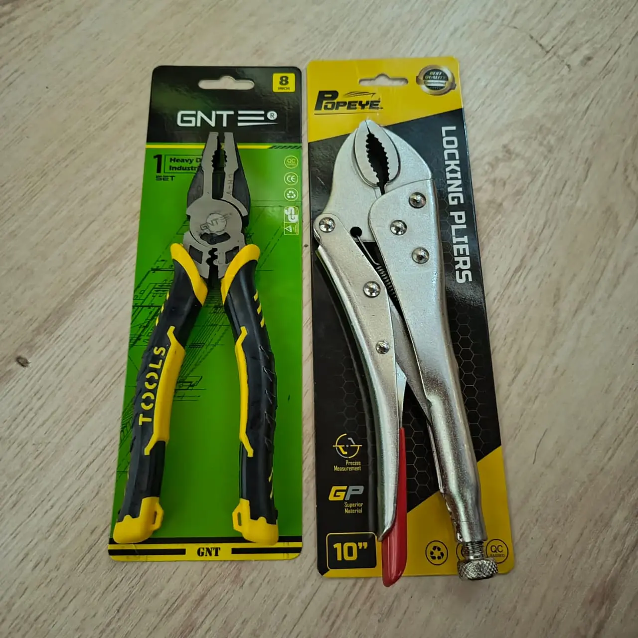 MURAH!!!paket 2 set Tang Kombinasi 8 inci + Tang Jepit Buaya bengkok 10inci / alat tukang / toolskit