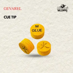 Gevarel Yellow Cue Tip 8 Layers Medium Hardness Tip Stick Billiard Gevarel Yellow