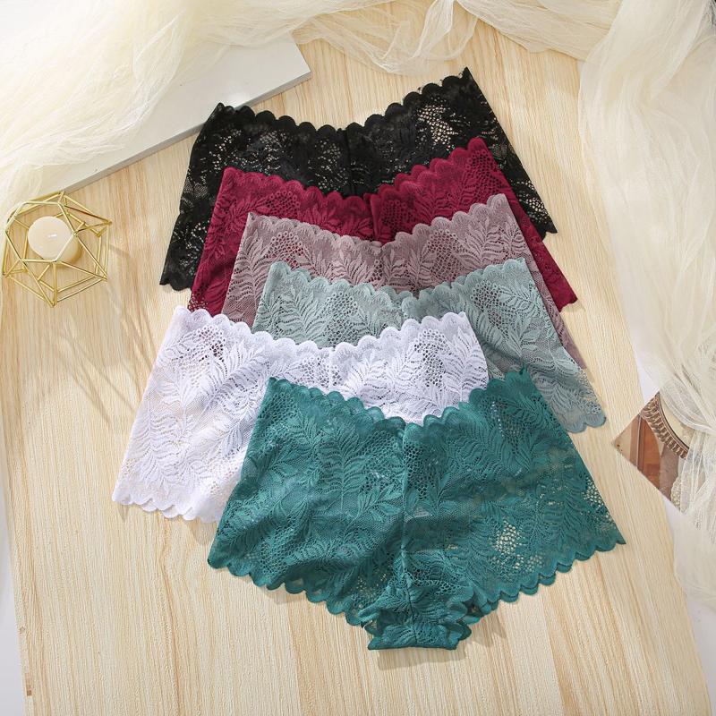 Product Introduction of FINETOO Women Lace Boxer Panties Sexy Low Waist Fashion Briefs Comfortable and Breathable High Quality Basic Underwear 6 Colors S-XL 17