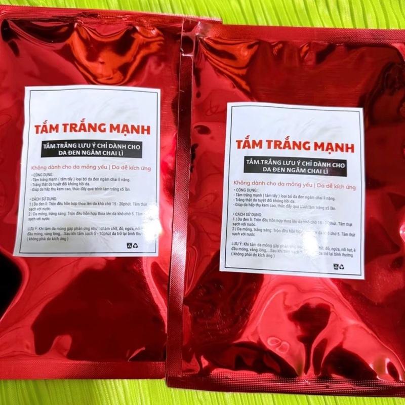 2 Tắm trắng mạnh . Da ngâm đen chai lì dùng loại này. Hỗ trợ dùng kem body nhanh. trắng trắng thật không trắng ảo