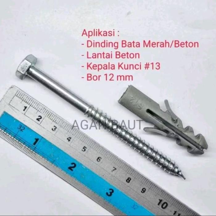 Jual Sekrup deskrup 5/16x4 inch (10 cm) + Viser S12 - Kota Bandung ...