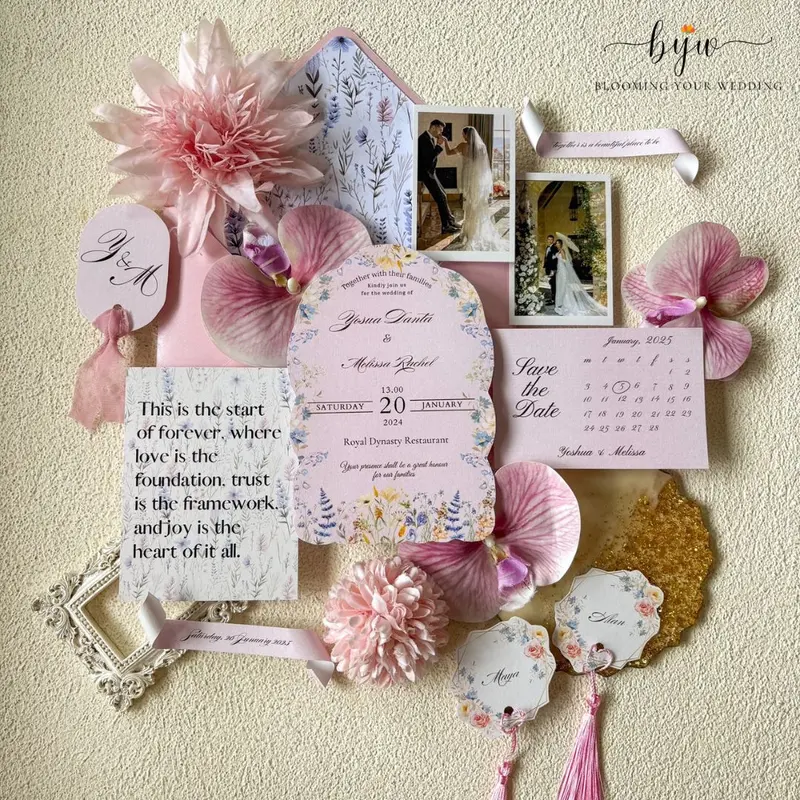 [PASTI JADI 1-2 HARI] Keepsake Wedding Calligraphy Keepsake Keep Shake Off Vows Set Wedding Stationary Undangan Pernikahan 3