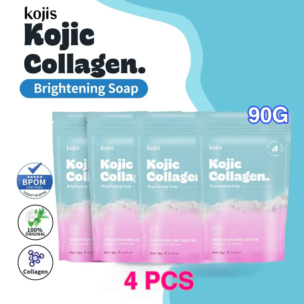 [BPOM] [ISI 4 PCS] Sabun Kojis Collagen Brightening Whitening body Soap Sabun Pemutih Wajah Pencerah