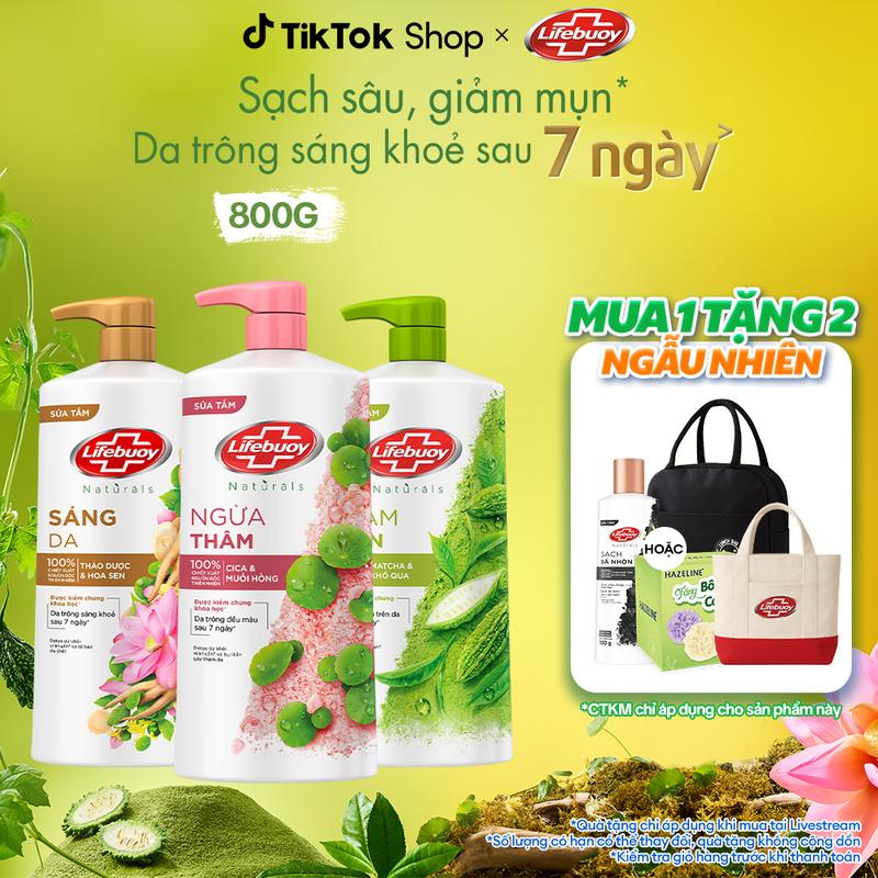 KOL Live 5 Sữa tắm Lifebuoy Thiên nhiên Detox Và Chăm Sóc Chuyên Sâu 800g 5